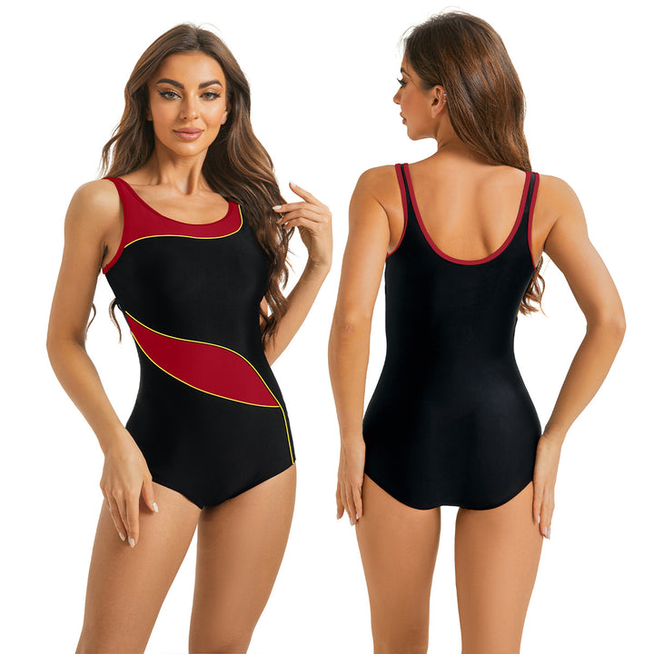 Women's sporty onesie with fashionable contrast lines StylebySassy