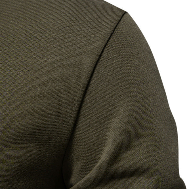 Men's classic crew neck sweatshirt made of heavy cotton blend with fleece inner side and ribbed cuffs StylebySassy