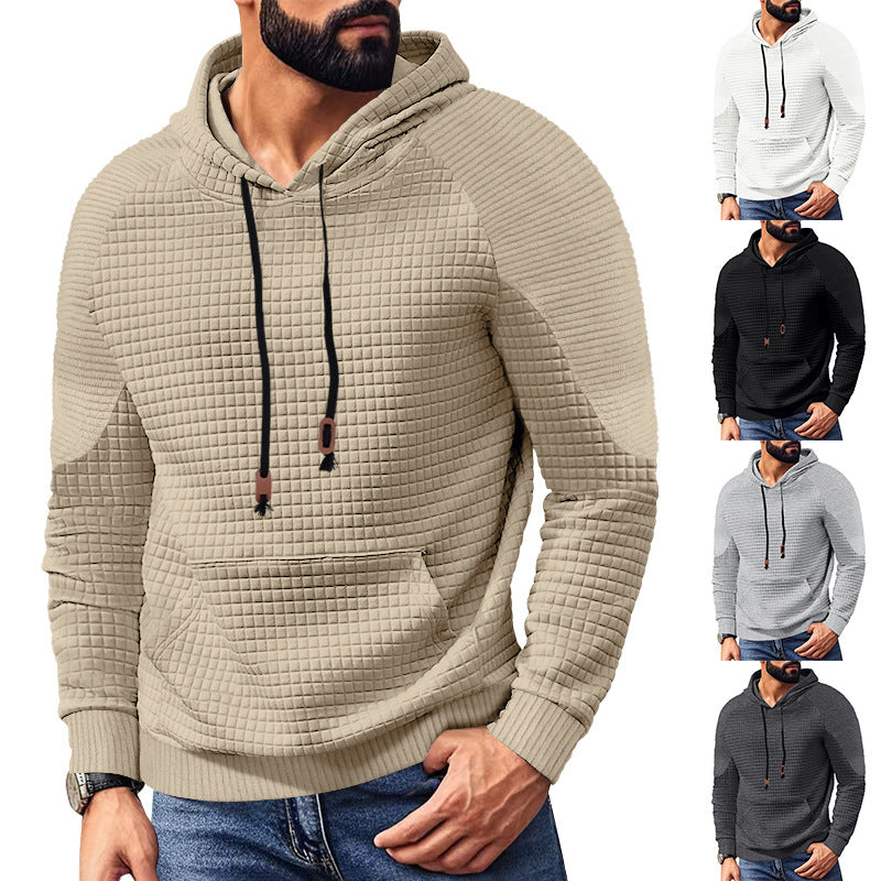 Men's hoodie with square structure, raglan sleeves, and kangaroo pocket StylebySassy