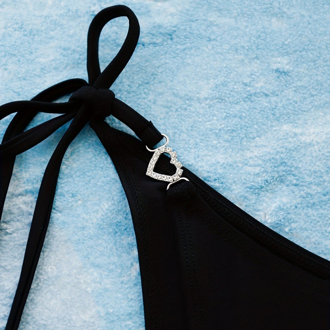 Women Triangle Bikini with Sparkling Jewelry Details StylebySassy