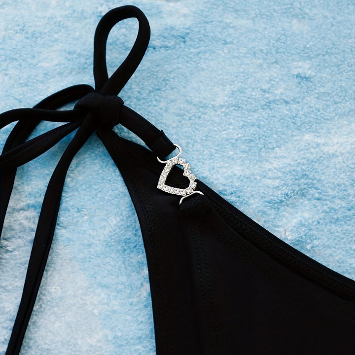 Women Triangle Bikini with Sparkling Jewelry Details StylebySassy