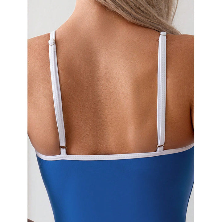 Women's High-Cut Swimsuit with Minimalistic Design and Adjustable Straps StylebySassy