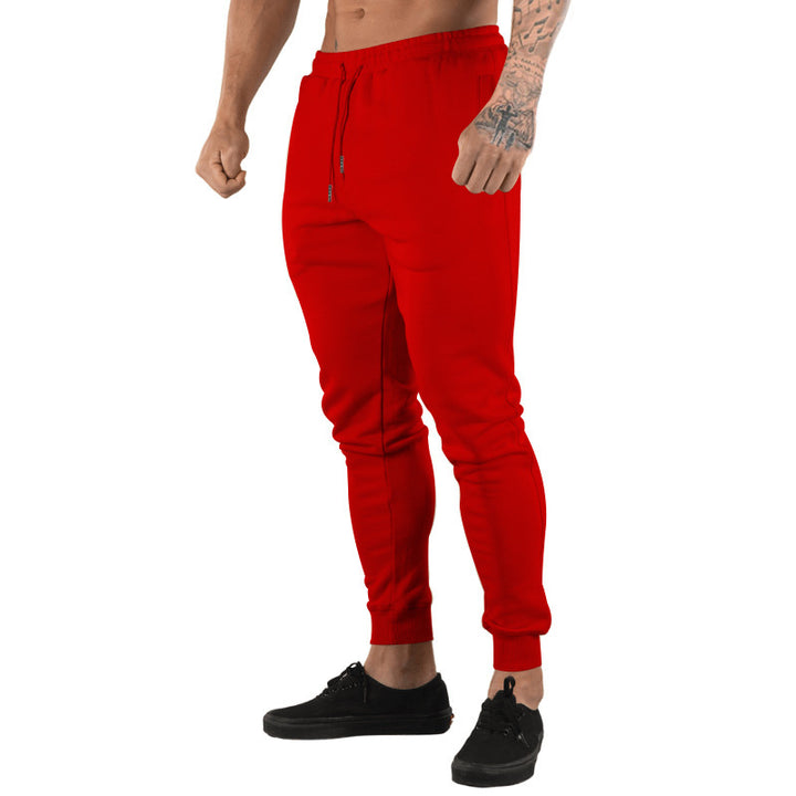 Men's slim fit fleece lounge pants with drawstring, side pockets, and ribbed cuffs StylebySassy
