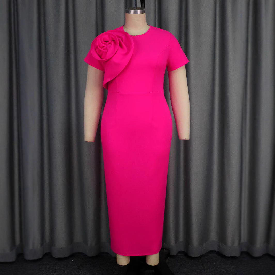 Women Elegant Maxi Dress with Floral Ruffle Detail StylebySassy