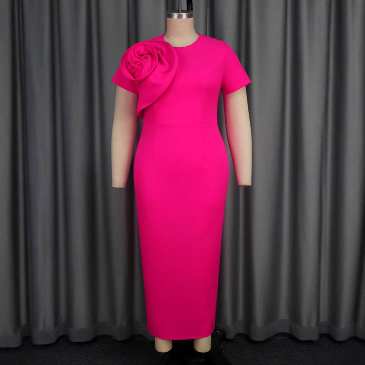 Women Elegant Maxi Dress with Floral Ruffle Detail StylebySassy