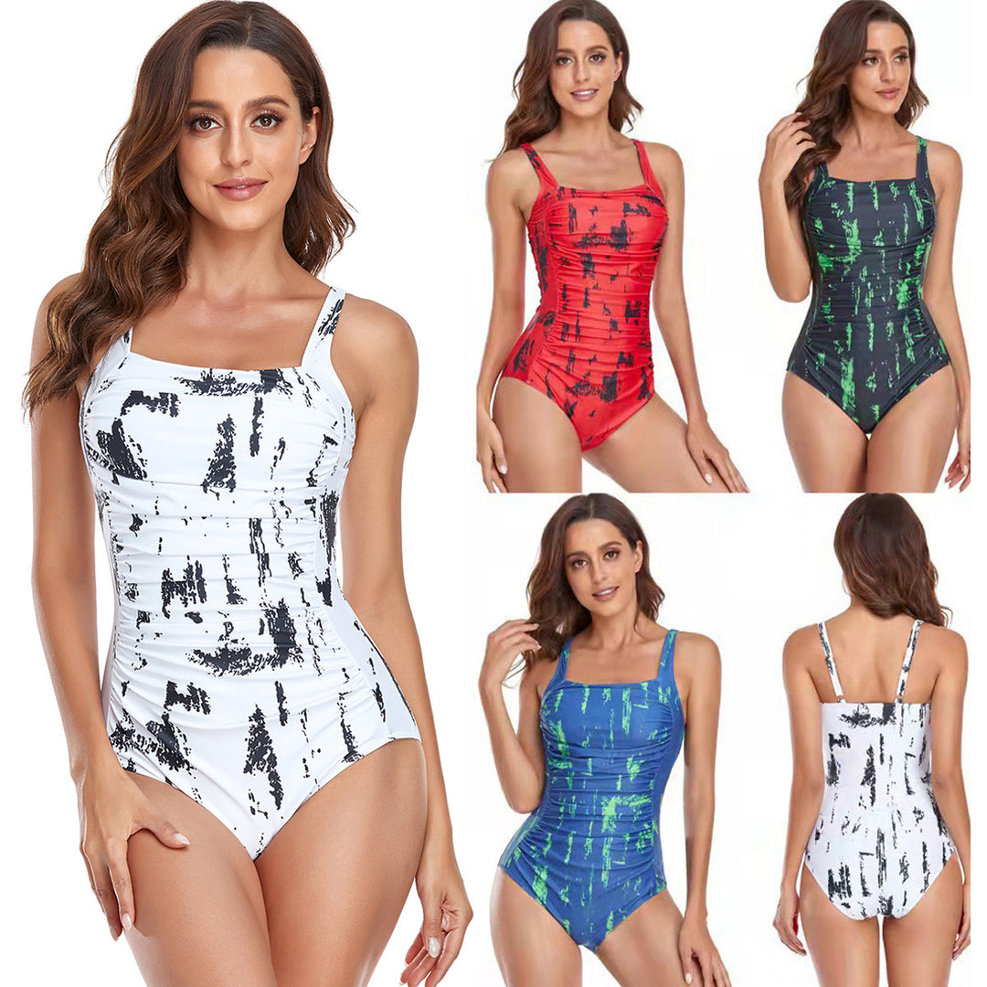 Women’s Sporty One-Piece Swimsuit with Fashionable Ruffle Details StylebySassy