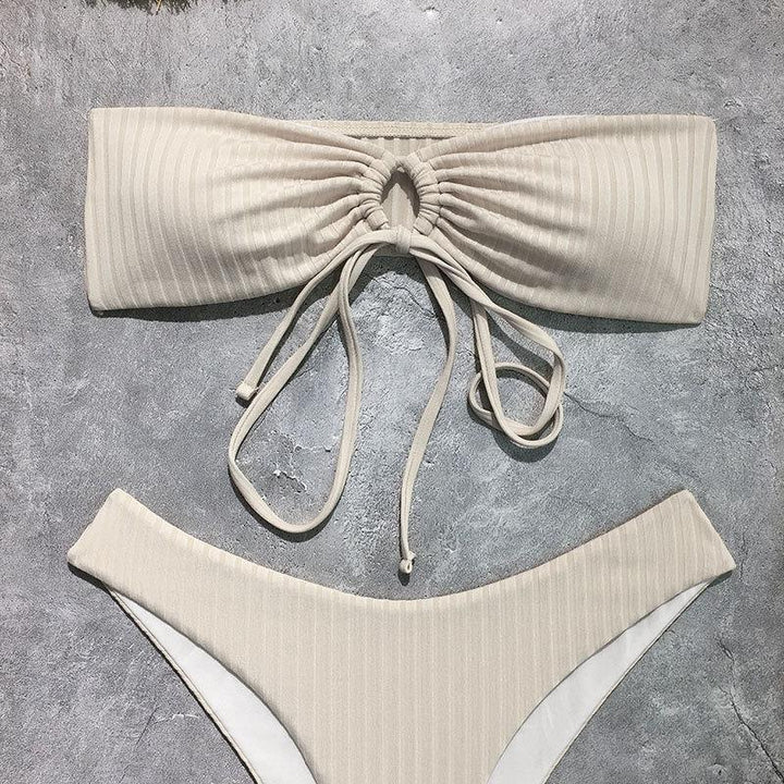 Ladies Bandeau Bikini with Wrap Skirt StylebySassy