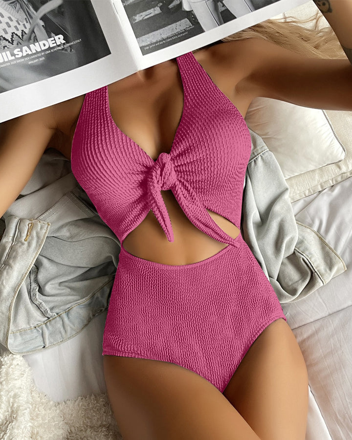 Women's One-Piece Swimsuit with Innovative Wrap Detail StylebySassy