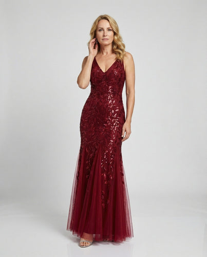 Women's Evening Dress Tulle Sequins