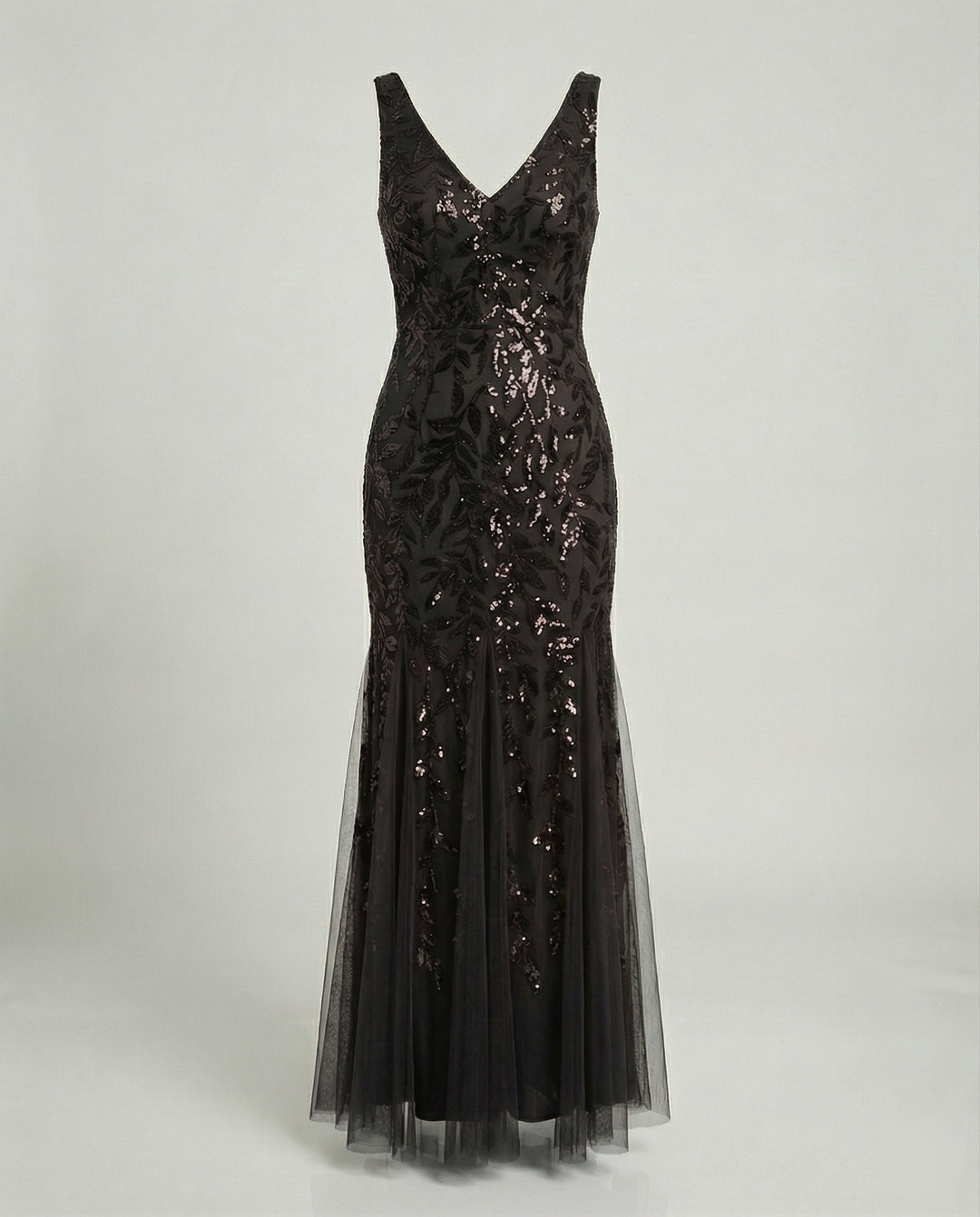 Women's Evening Dress Tulle Sequins