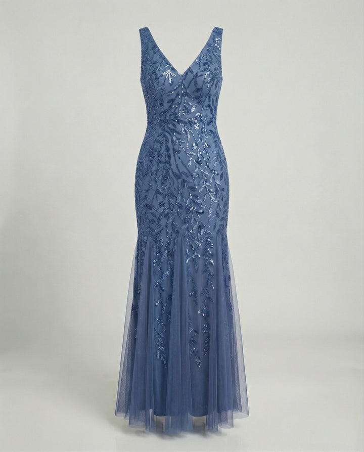 Women's Evening Dress Tulle Sequins