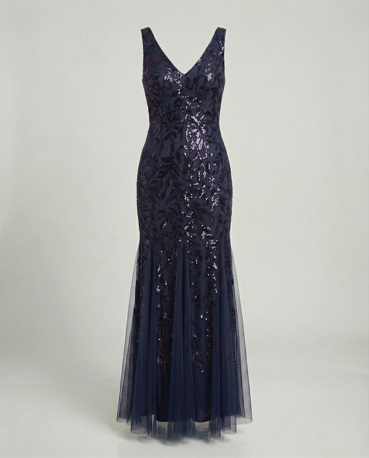 Women's Evening Dress Tulle Sequins