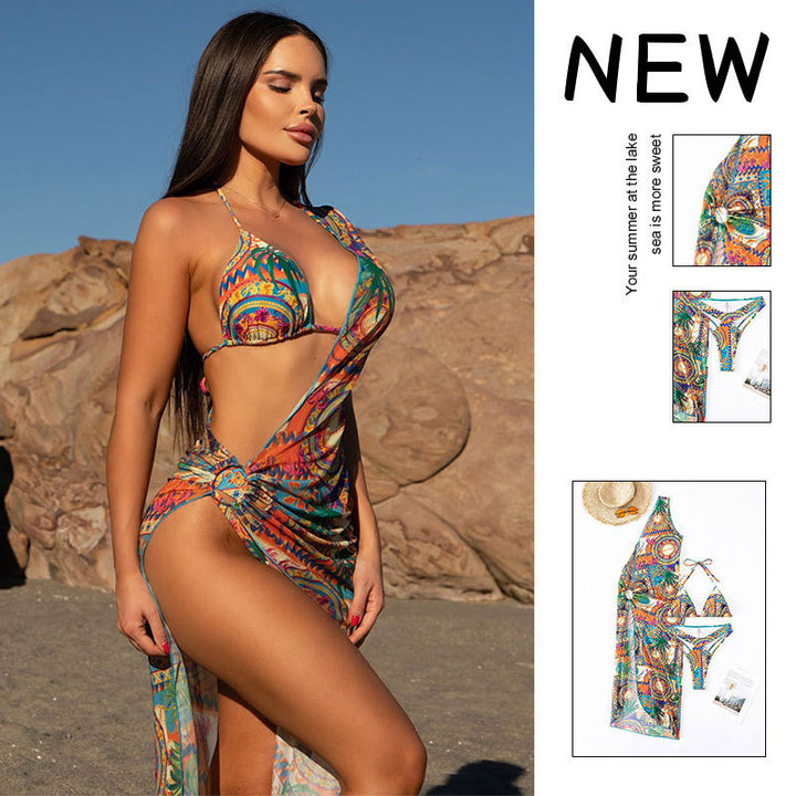 Women's bikini set with creative wrap design and stylish patterns StylebySassy
