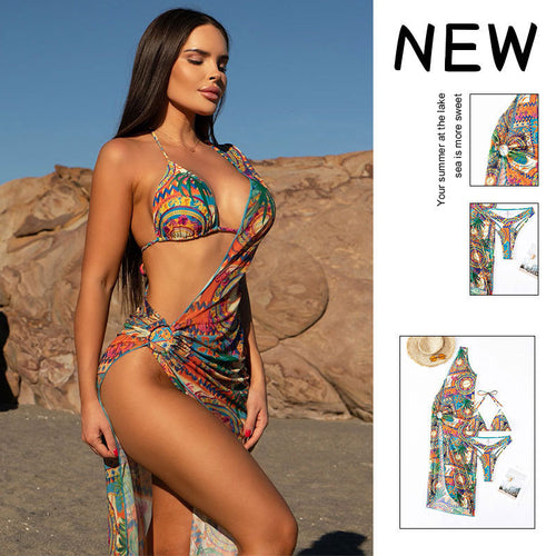 Women's bikini set with creative wrap design and stylish patterns StylebySassy