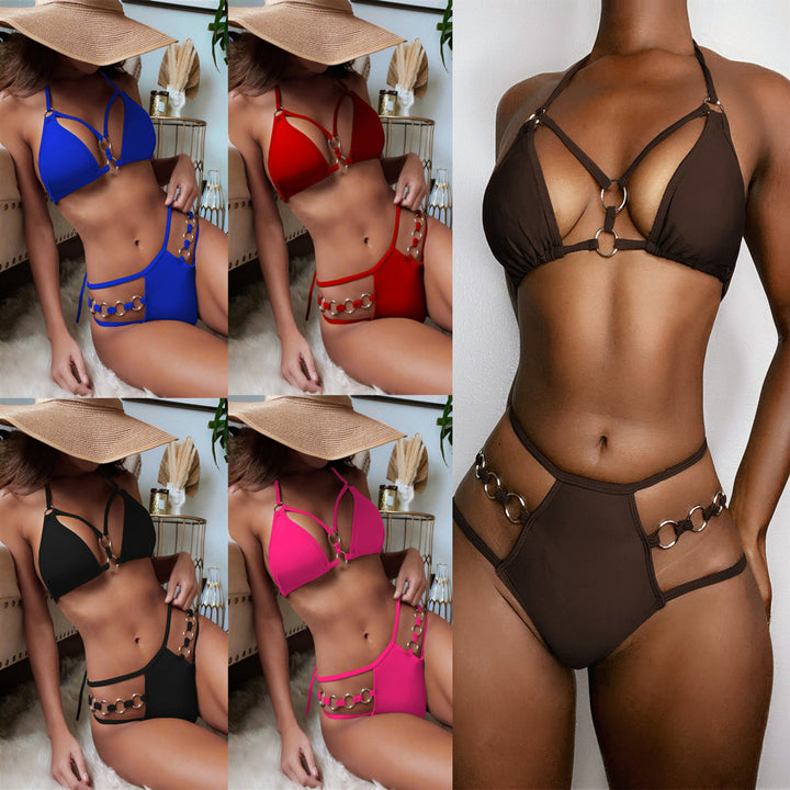 Women's Triangle Bikini with Elegant Ring Details StylebySassy