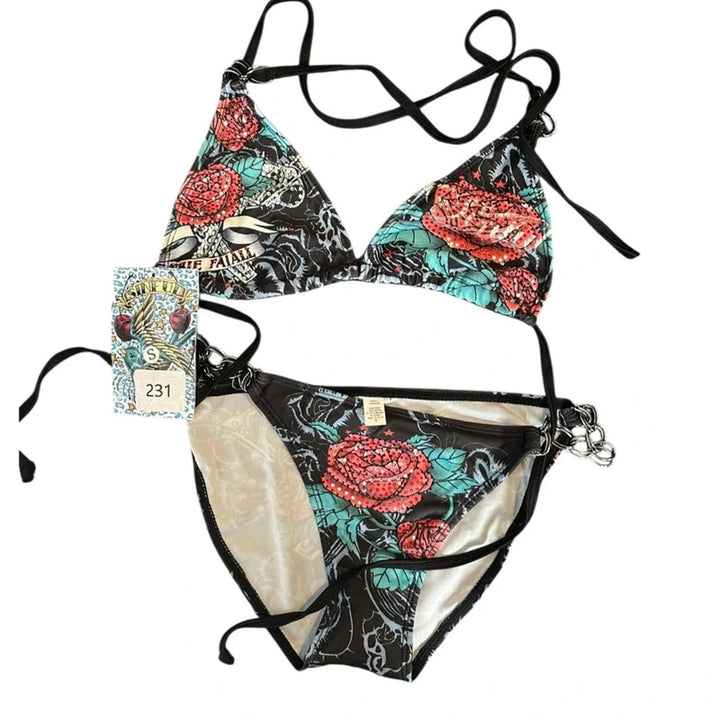 Women's Triangle Bikini with Creative Pattern StylebySassy