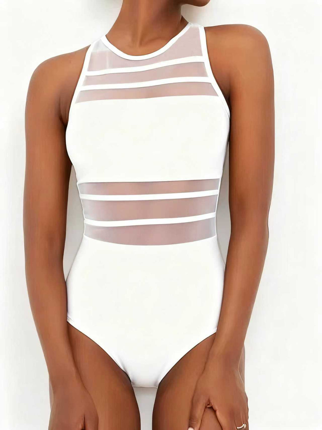 Women’s sporty bodysuit with transparent inserts StylebySassy