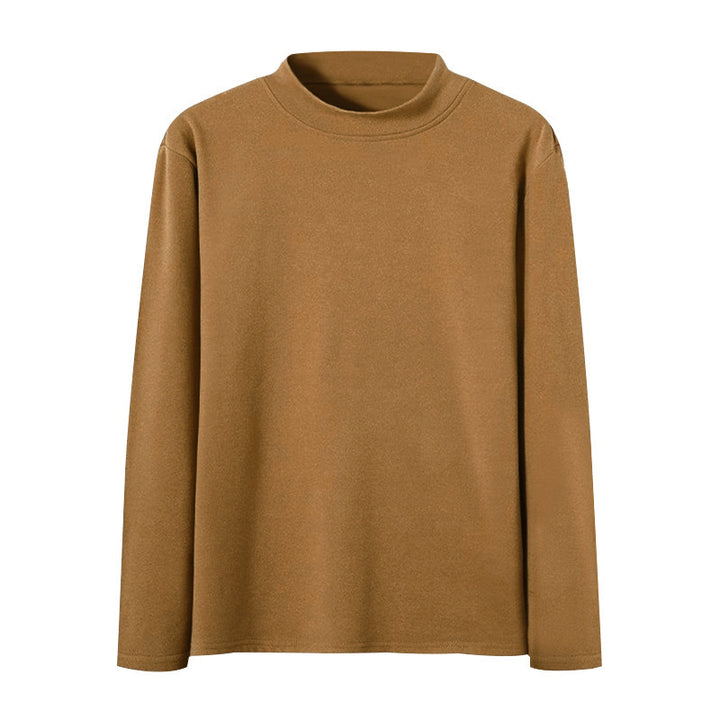Men's body-hugging fine knit sweater with a tight round neckline StylebySassy
