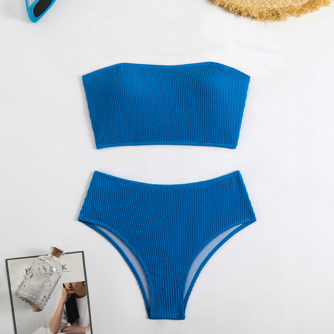 Women's Bandeau Bikini with Textured Design StylebySassy