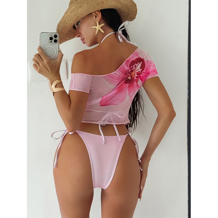 Women's bikini set with floral overlay StylebySassy