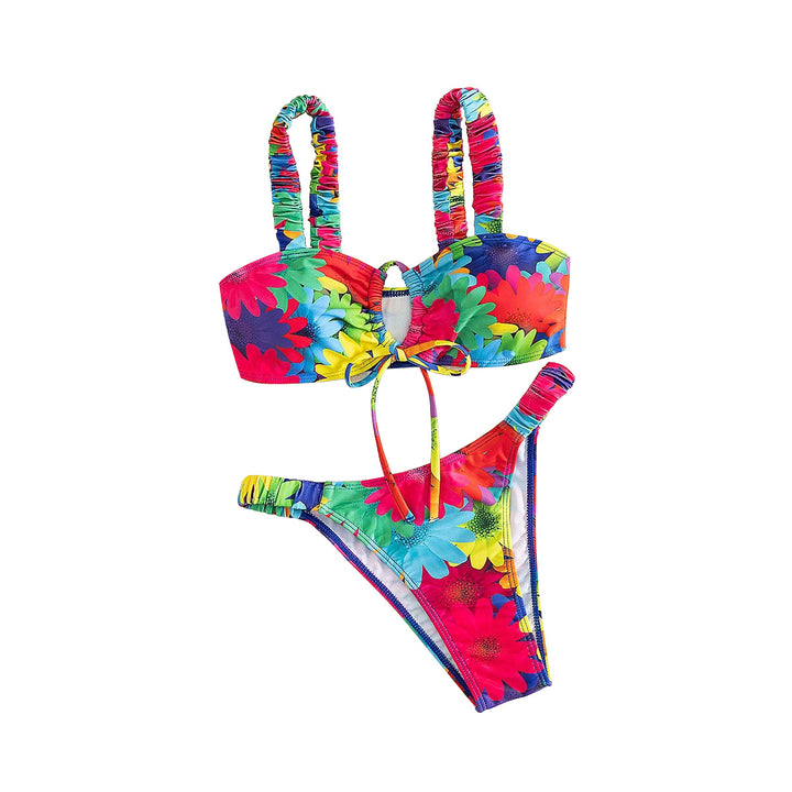 Women Colorful Flowering Bikini StylebySassy