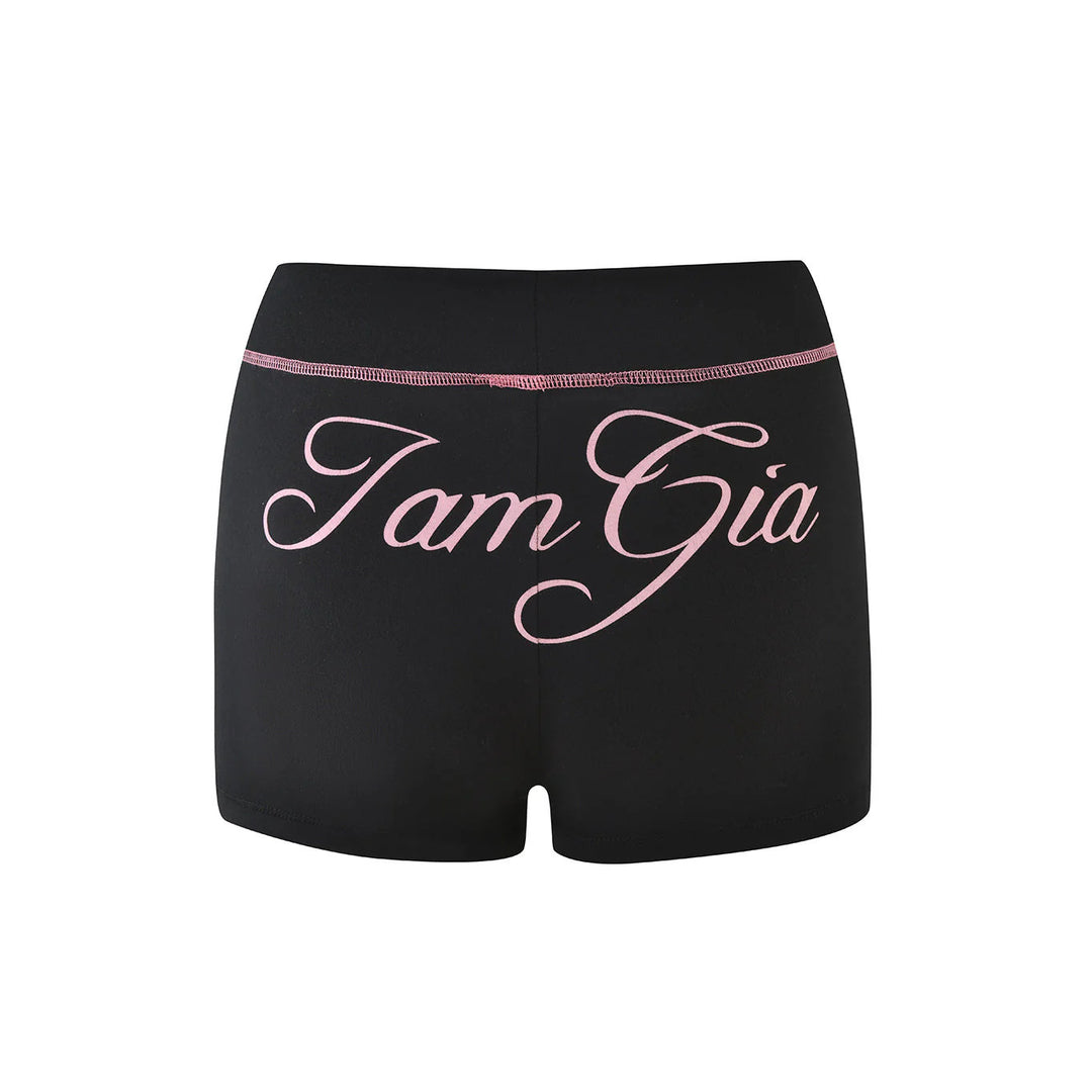 Women's sporty shorts with striking logo StylebySassy