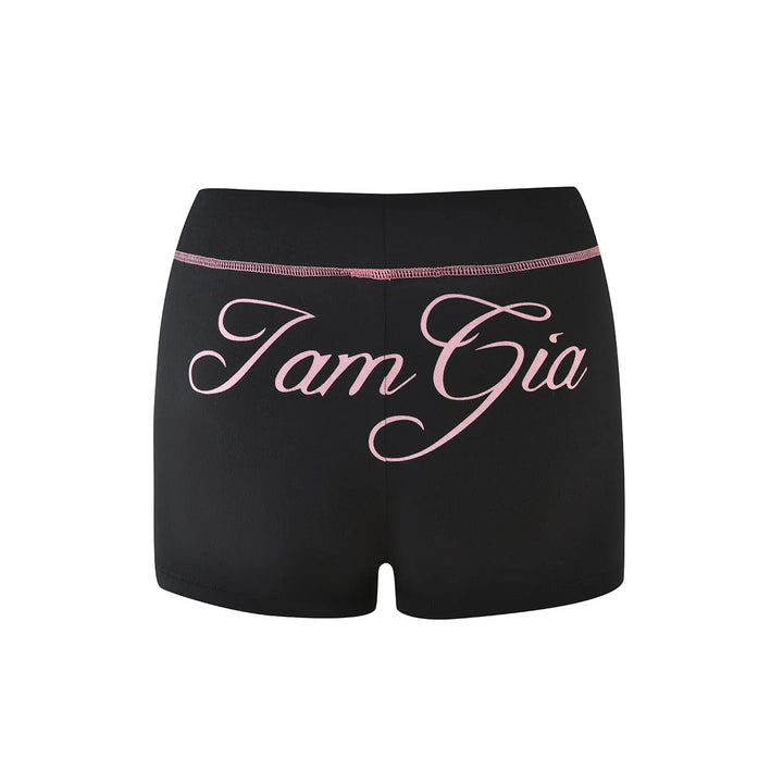 Women's sporty shorts with striking logo StylebySassy
