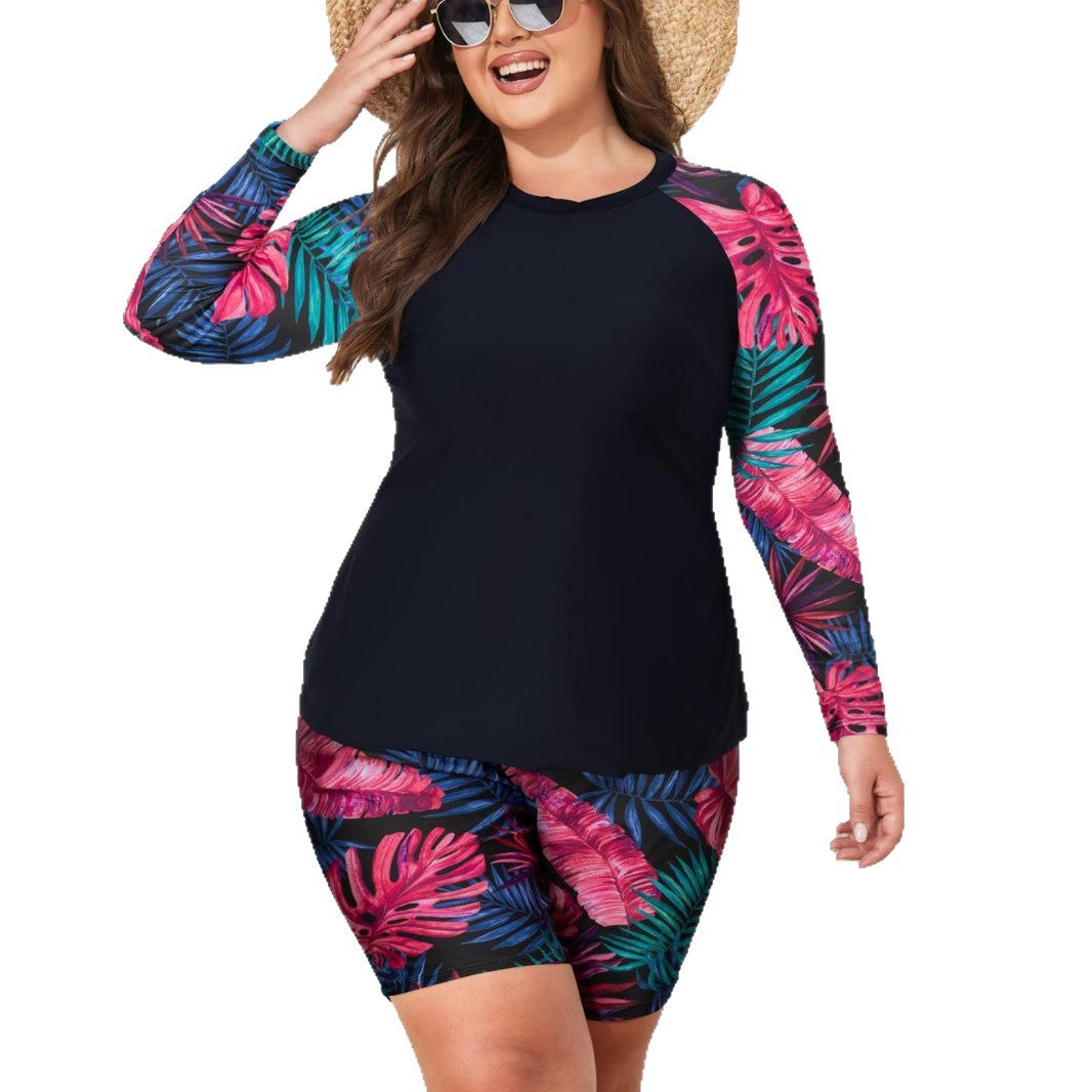 Women UV protection swimsuit set with sleeveless top and short pants StylebySassy