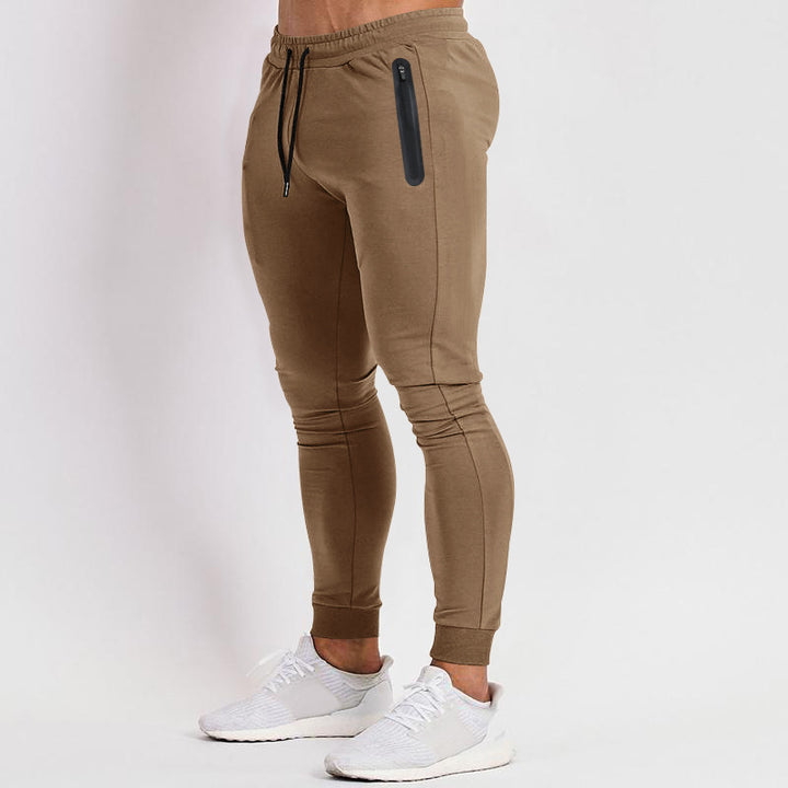 Men's slim fit functional jogging pants with waterproof zip pocket and elastic waistband StylebySassy
