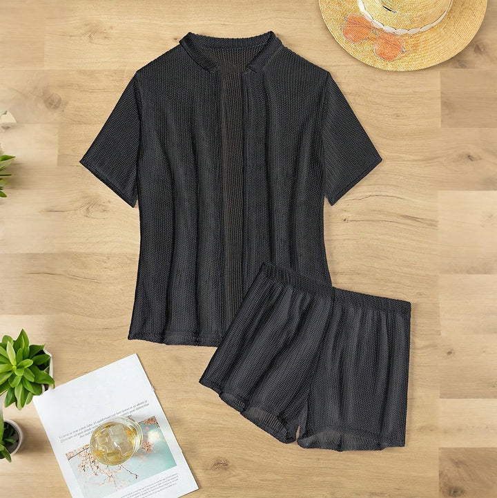 Women's leisure swimsuit with airy overlay jacket StylebySassy