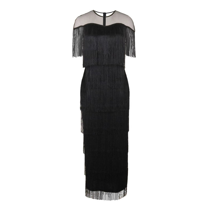 Women's Maxi Dress with Fringes StylebySassy
