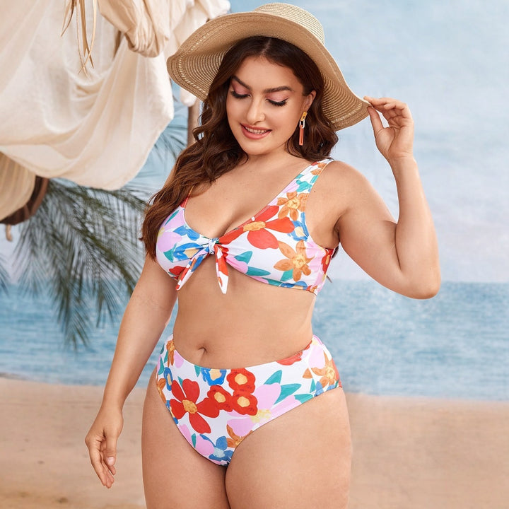Women's High-Cut Bikini Set with Floral Design StylebySassy
