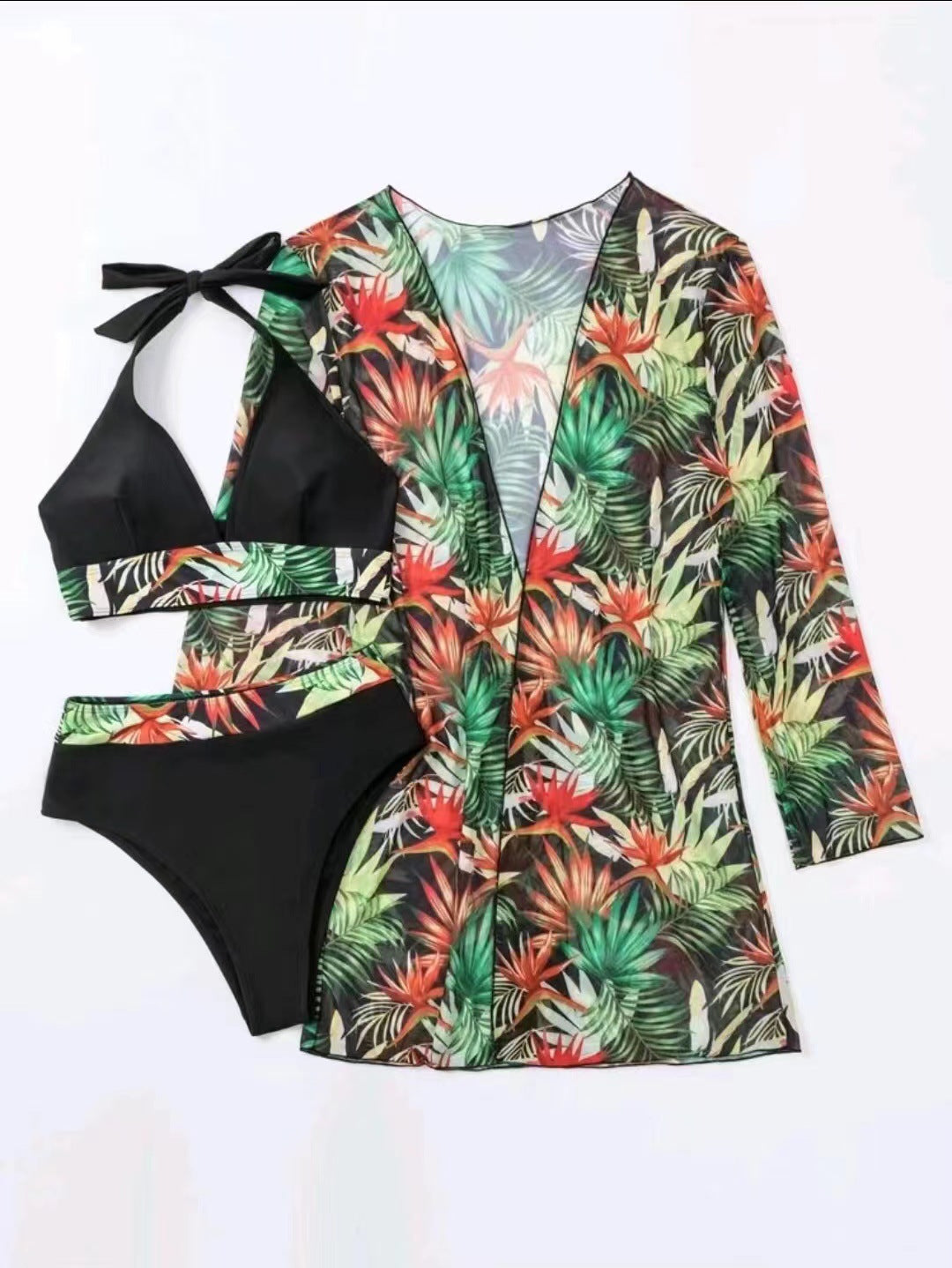 Women’s swimwear set with transitional jacket and trendy cut StylebySassy