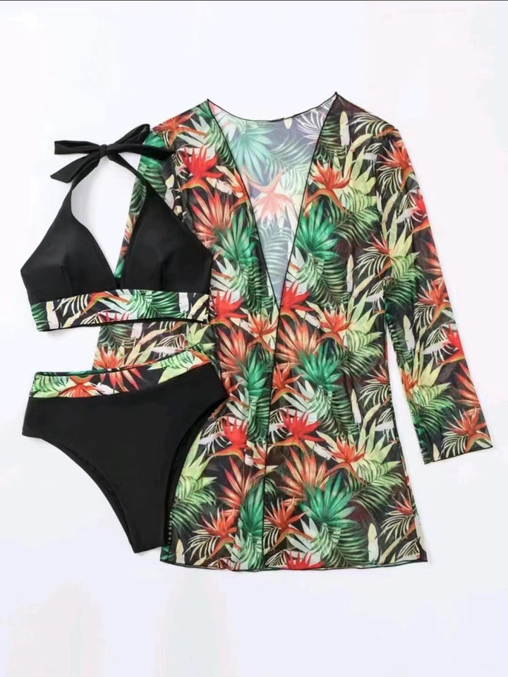 Women’s swimwear set with transitional jacket and trendy cut StylebySassy