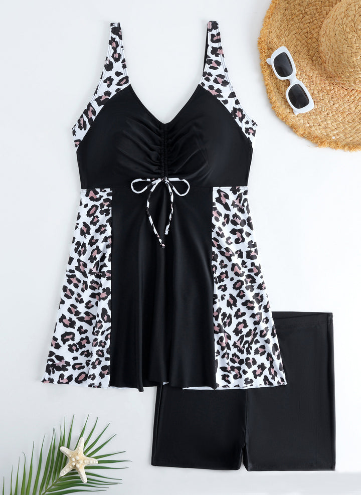Women Beach Dress Swimsuit with Elegant Leopard Print StylebySassy