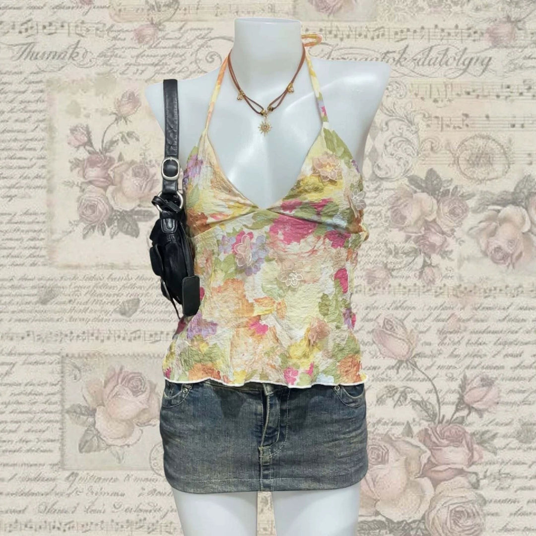 Ladies Playful Printed Chiffon Top StylebySassy