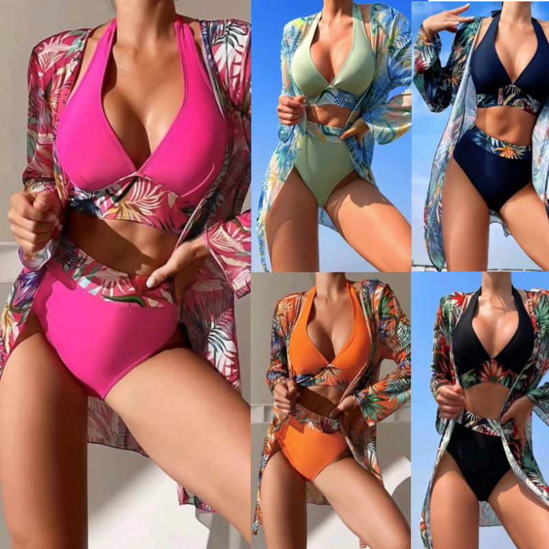Women’s bikini set with colorful cover-up StylebySassy