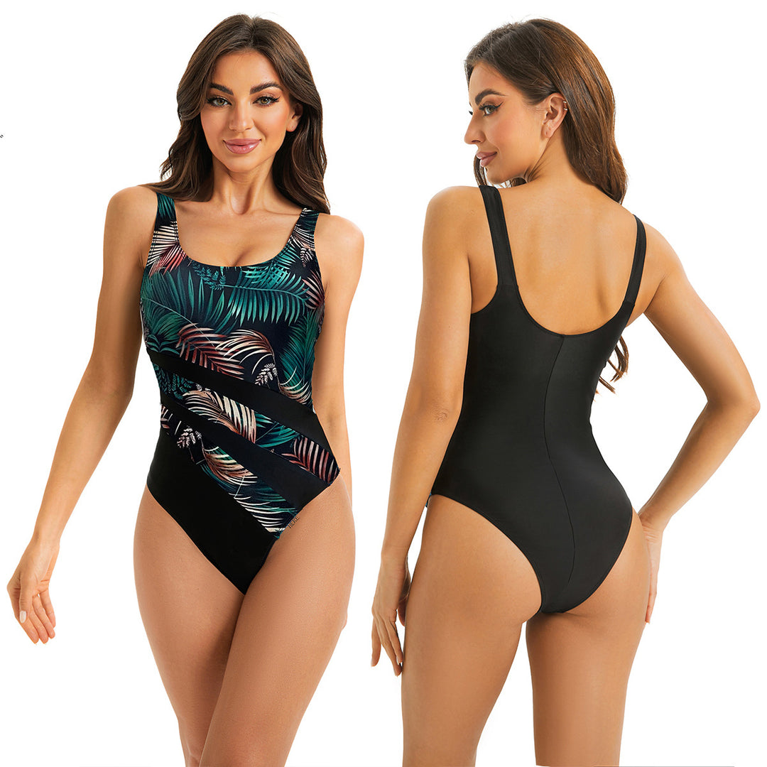 Women's Sporty Tube Swimsuit with Floral Design StylebySassy