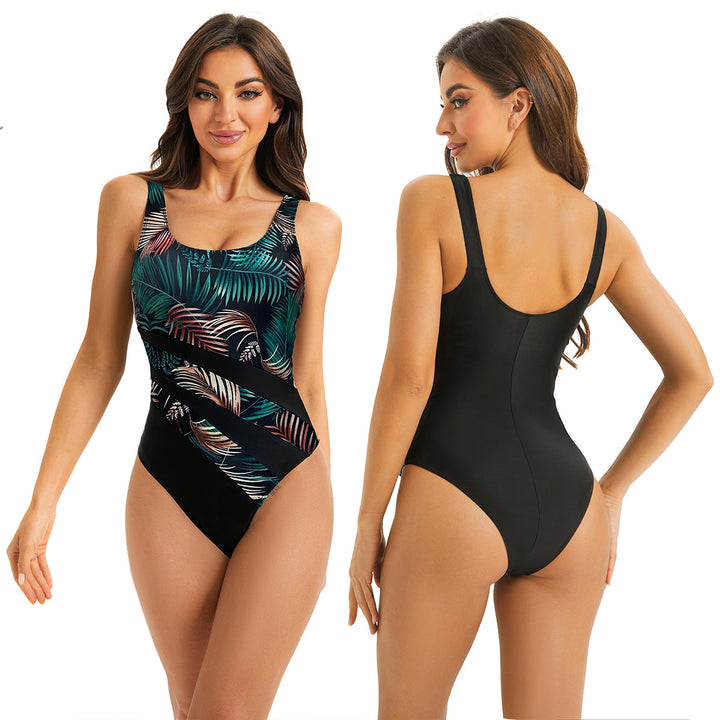 Women's Sporty Tube Swimsuit with Floral Design StylebySassy