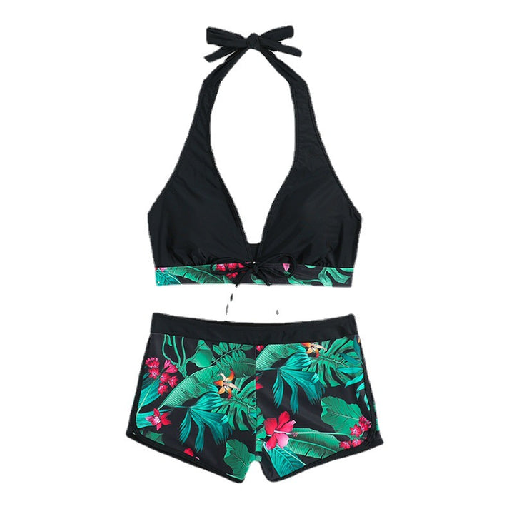 Ladies triangle bikini with floral shorts design StylebySassy