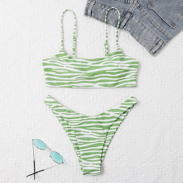 Ladies Bikini Set with contemporary zebra print StylebySassy