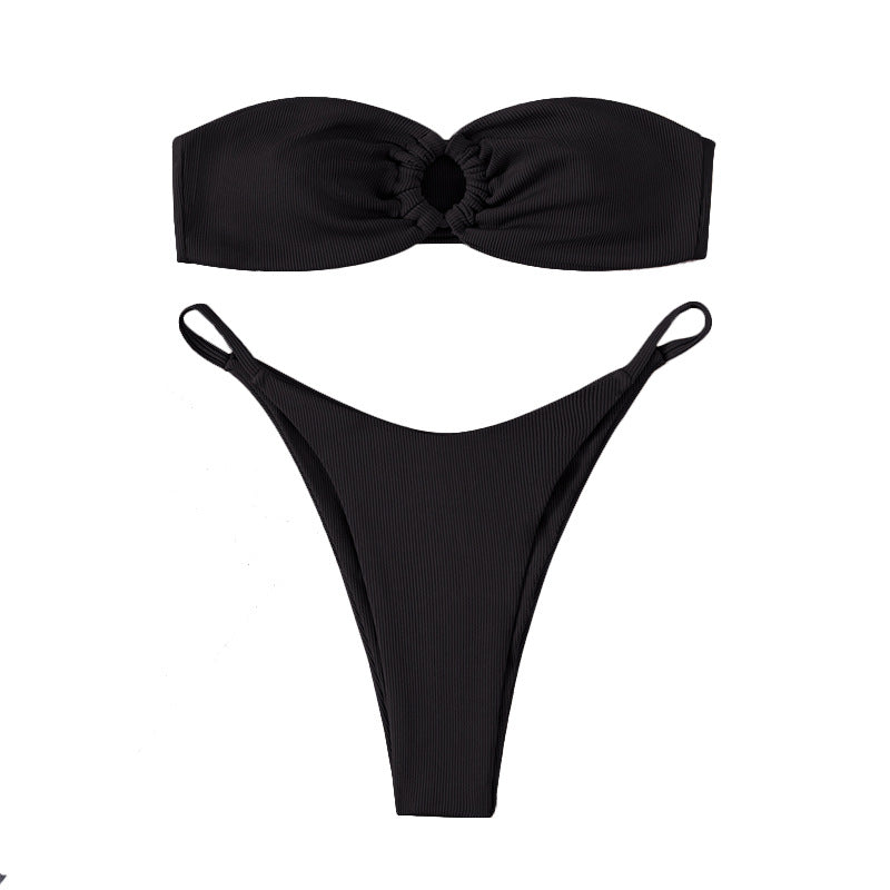 Women's bandeau bikini with ring details StylebySassy