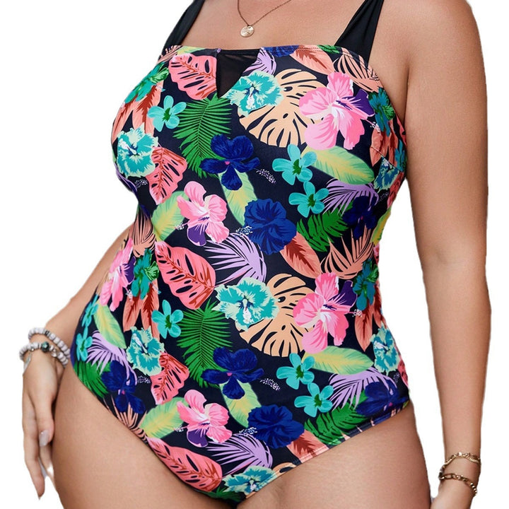 Women One-piece Swimsuit with Floral Accents StylebySassy