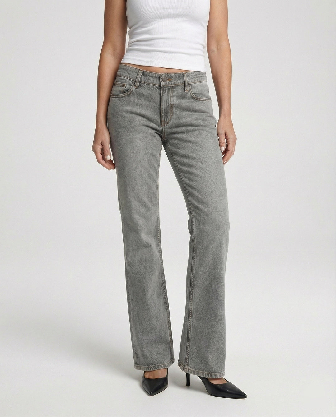 Women Bootcut Jeans High Waist Stretch