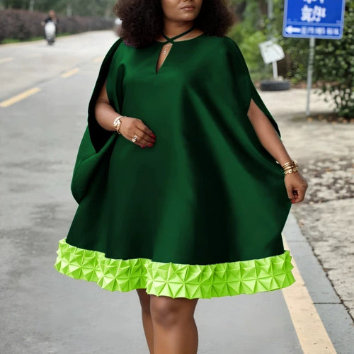 Ladies Elegant Kaftan Dress with Decorative Pleated Trim StylebySassy