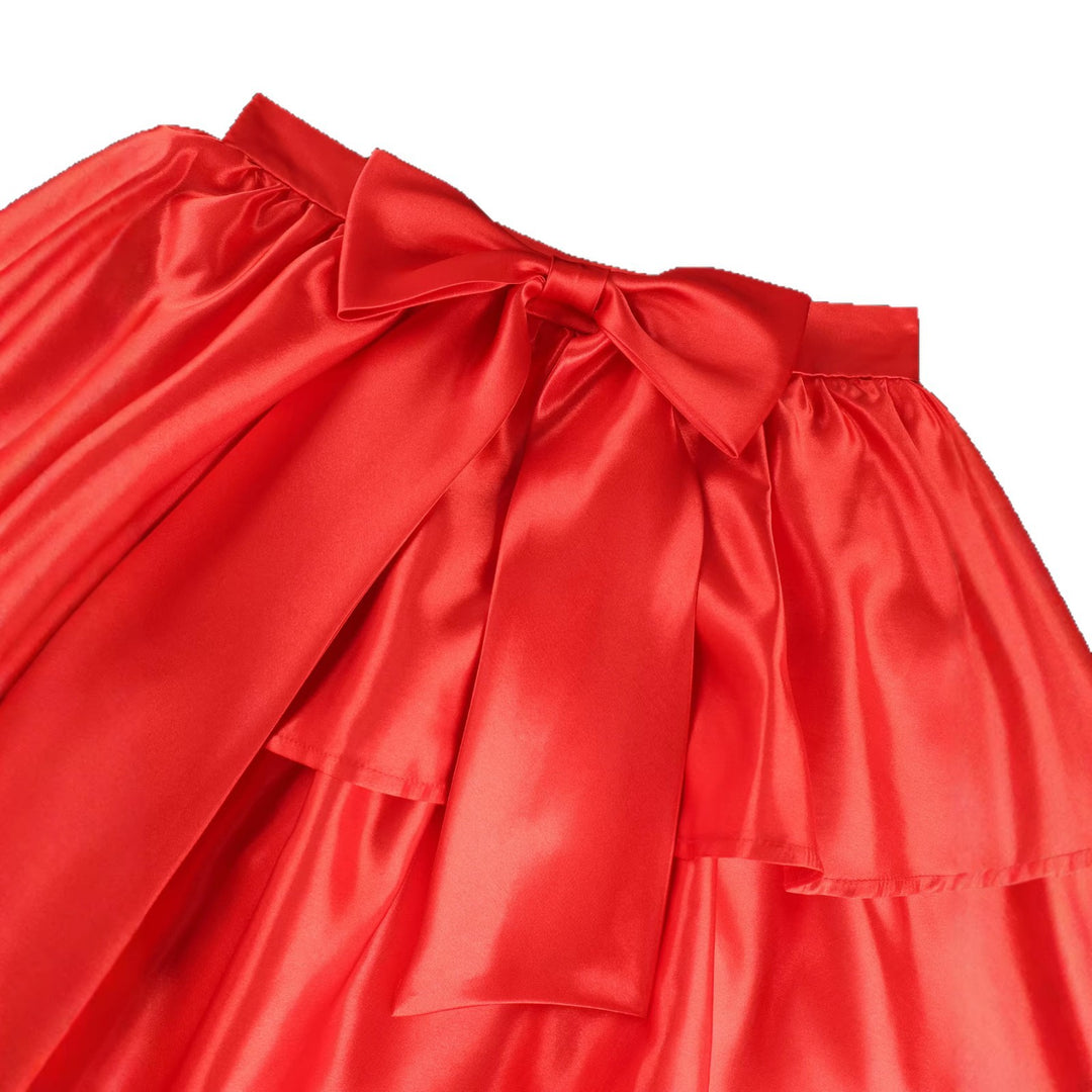 Ladies high-cut layered skirt with structured waistband StylebySassy