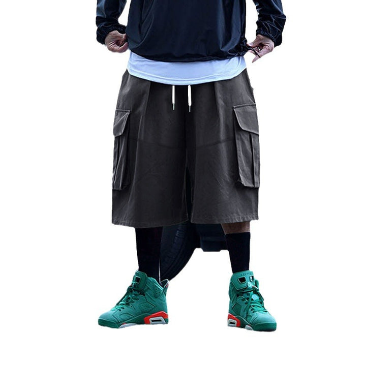 Women nan Cargo-Midi skirt with elastic drawstring waistband and patch flap pockets StylebySassy