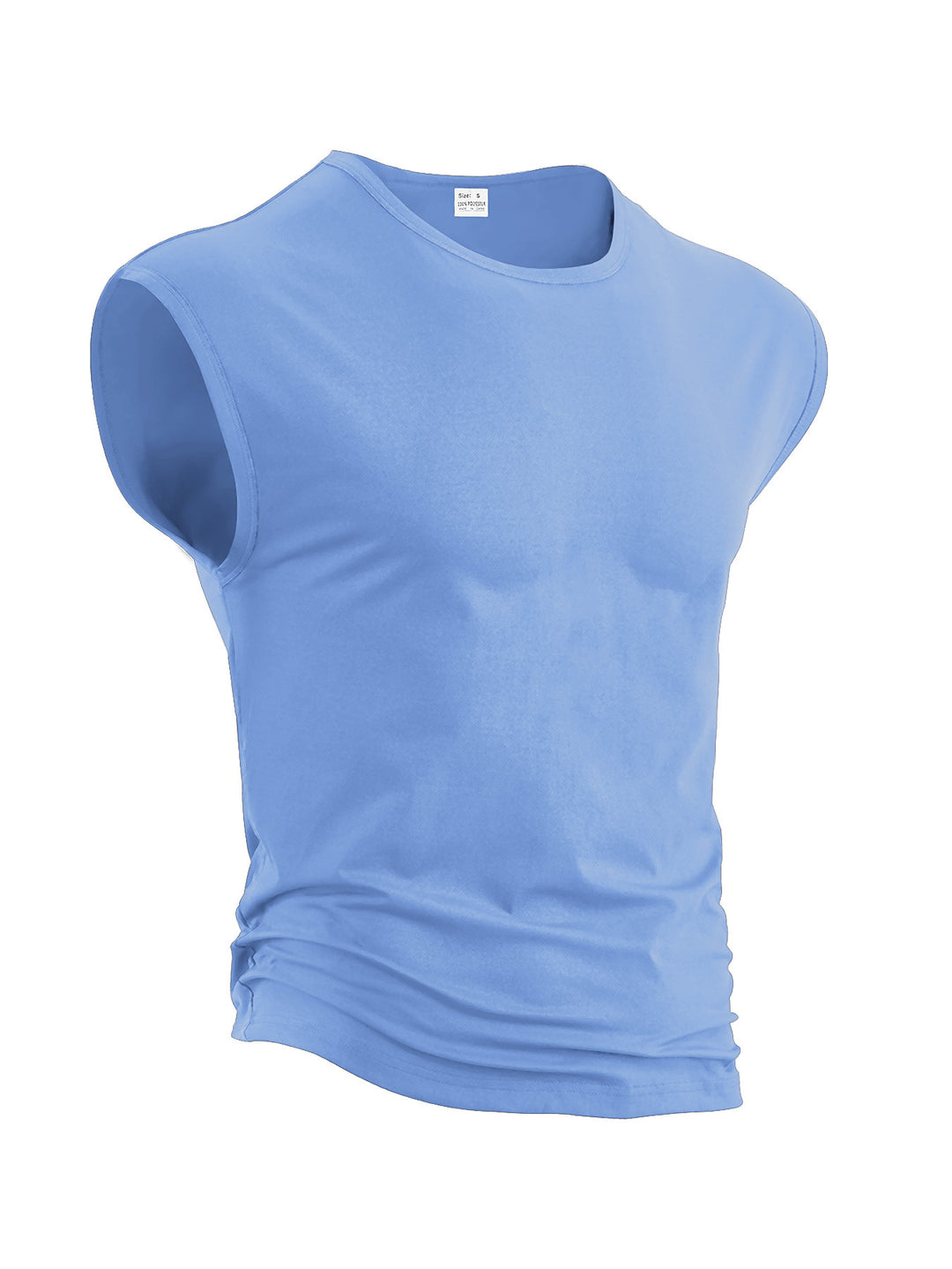 Men's loose sleeveless muscle shirt made of cotton jersey with drop shoulder StylebySassy