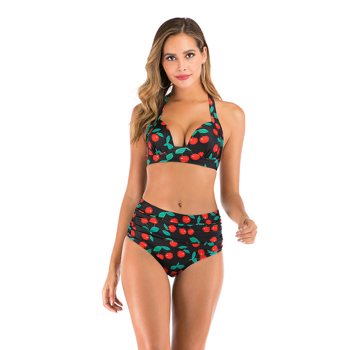 Ladies High-Waisted Bikini Set with Adjustable Top StylebySassy