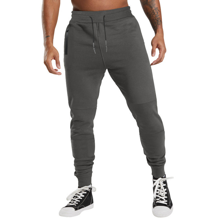 Men nan athletic joggers with tapered leg, zippered pockets, and elastic waistband StylebySassy
